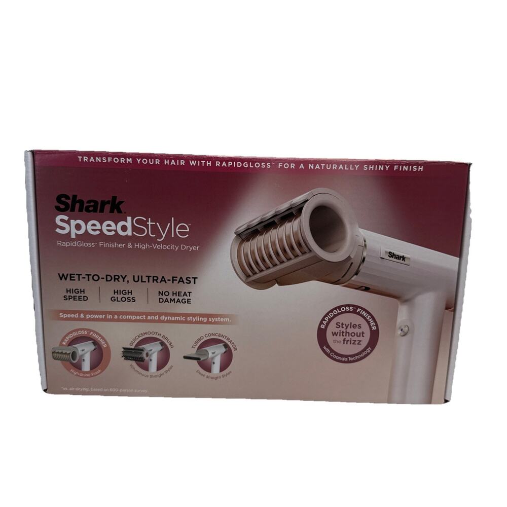 Shark SpeedStyle RapidGloss Finisher High-Velocity Dryer NEW Factory Sealed
